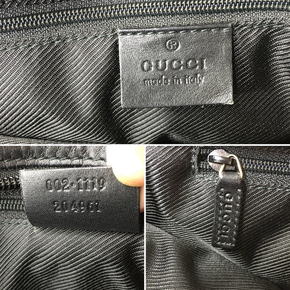 Authentic Gucci black grey monogram canvas tote bag - Picture 15 of 16